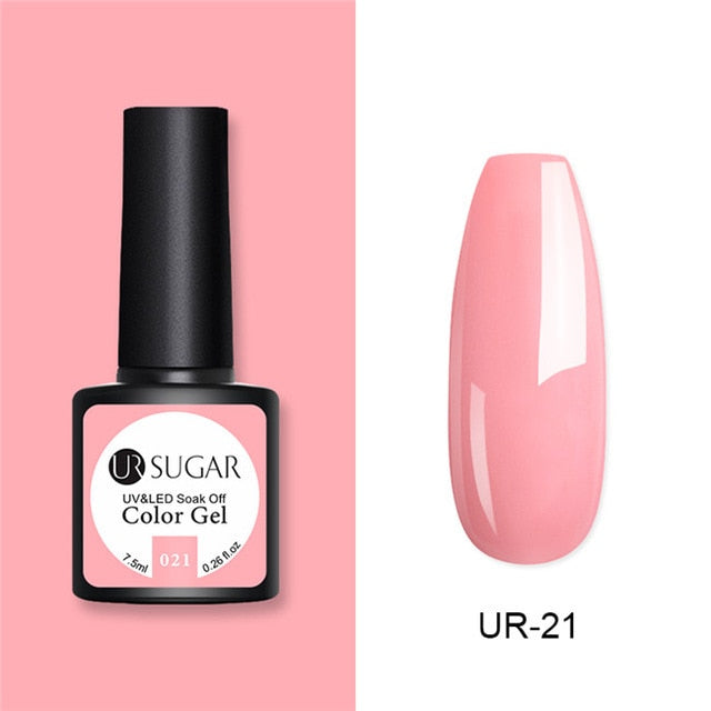 UR SUGAR Glitter UV Gel Nail Polish Set Nude Color Series Led Nail Gel Varnish Semi Permanent Nail varnish Sequins Gel 2pcs/set