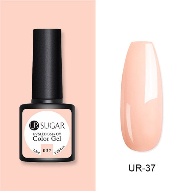 UR SUGAR Glitter UV Gel Nail Polish Set Nude Color Series Led Nail Gel Varnish Semi Permanent Nail varnish Sequins Gel 2pcs/set