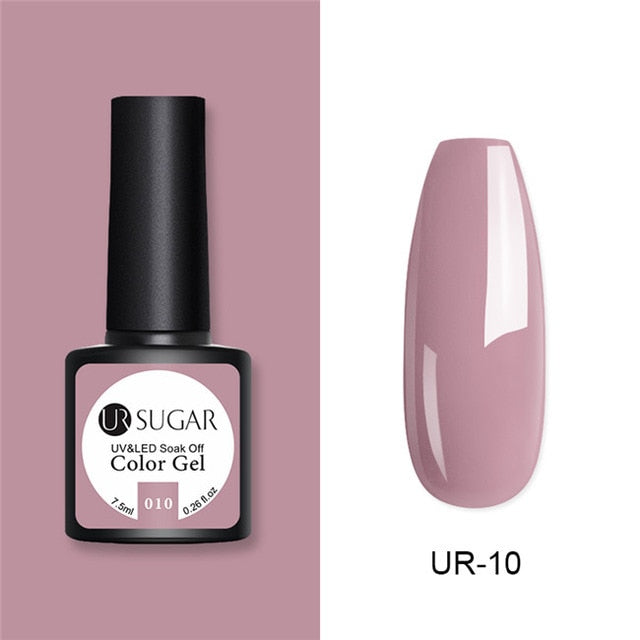 UR SUGAR Glitter UV Gel Nail Polish Set Nude Color Series Led Nail Gel Varnish Semi Permanent Nail varnish Sequins Gel 2pcs/set