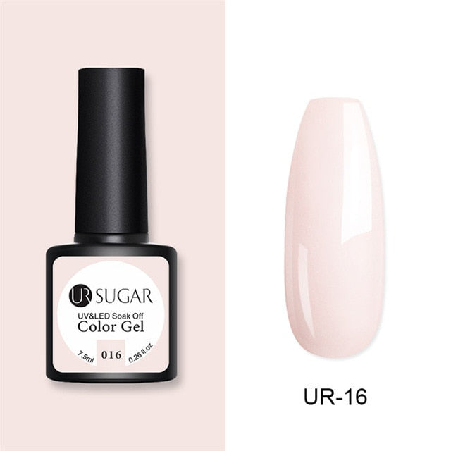 UR SUGAR Glitter UV Gel Nail Polish Set Nude Color Series Led Nail Gel Varnish Semi Permanent Nail varnish Sequins Gel 2pcs/set
