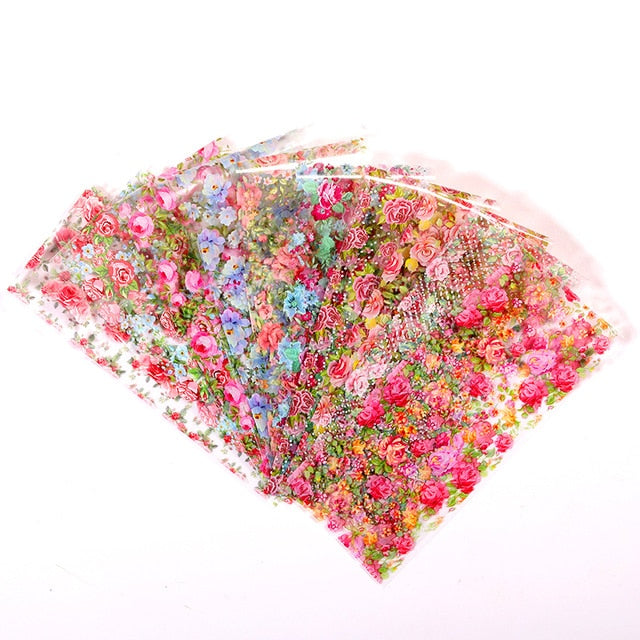 100/50x4cm Nail Foils Marble Series Pink Blue Foils Paper Nail Art Transfer Sticker Slide Nail Art Decal Nails Accessories 1 Box