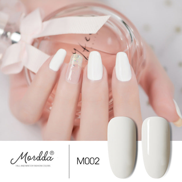 MORDDA 8 ML Gel Polish UV LED Nail Varnish For Manicure 60 Colors Gel Lacquer Semi Permanent Gel Paint Nail Art DIY Design Tools