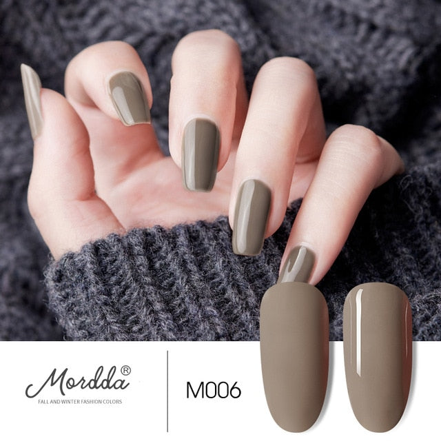 MORDDA 8 ML Gel Polish UV LED Nail Varnish For Manicure 60 Colors Gel Lacquer Semi Permanent Gel Paint Nail Art DIY Design Tools
