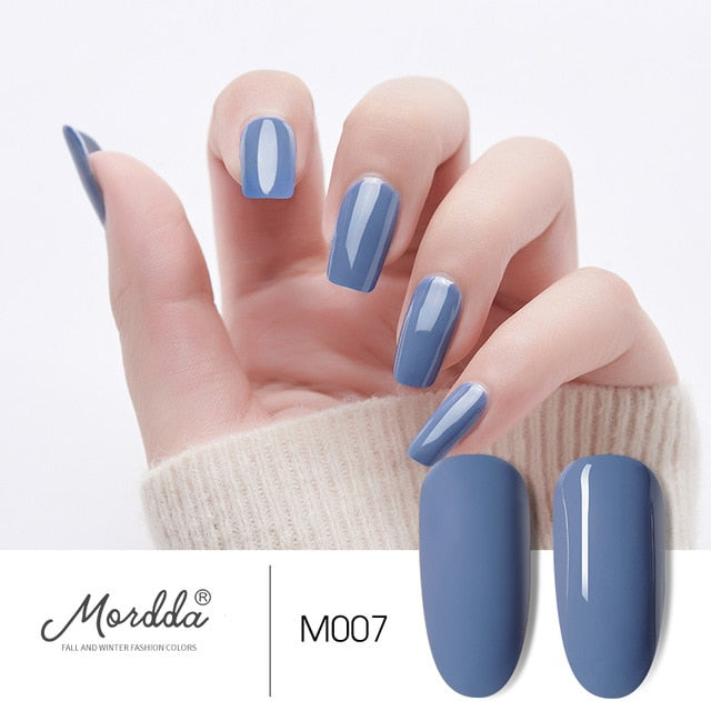 MORDDA 8 ML Gel Polish UV LED Nail Varnish For Manicure 60 Colors Gel Lacquer Semi Permanent Gel Paint Nail Art DIY Design Tools