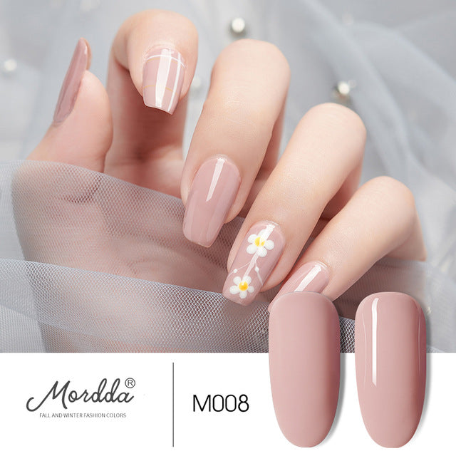 MORDDA 8 ML Gel Polish UV LED Nail Varnish For Manicure 60 Colors Gel Lacquer Semi Permanent Gel Paint Nail Art DIY Design Tools