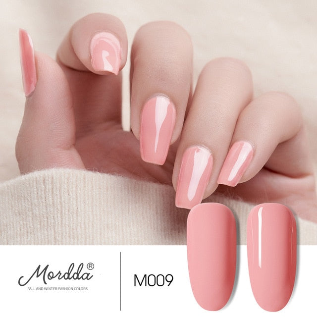 MORDDA 8 ML Gel Polish UV LED Nail Varnish For Manicure 60 Colors Gel Lacquer Semi Permanent Gel Paint Nail Art DIY Design Tools