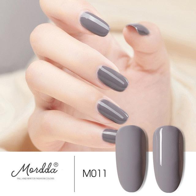 MORDDA 8 ML Gel Polish UV LED Nail Varnish For Manicure 60 Colors Gel Lacquer Semi Permanent Gel Paint Nail Art DIY Design Tools