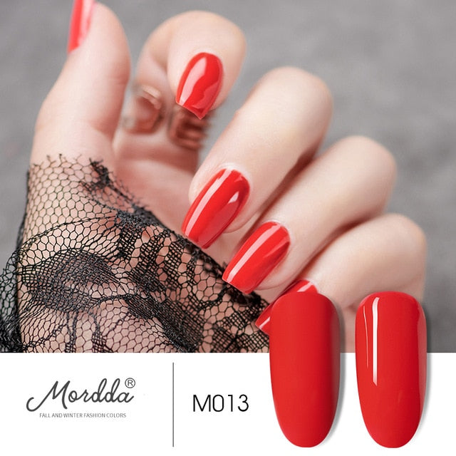 MORDDA 8 ML Gel Polish UV LED Nail Varnish For Manicure 60 Colors Gel Lacquer Semi Permanent Gel Paint Nail Art DIY Design Tools