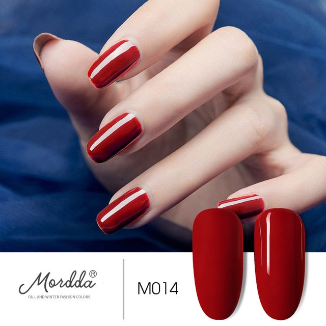 MORDDA 8 ML Gel Polish UV LED Nail Varnish For Manicure 60 Colors Gel Lacquer Semi Permanent Gel Paint Nail Art DIY Design Tools