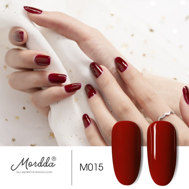 MORDDA 8 ML Gel Polish UV LED Nail Varnish For Manicure 60 Colors Gel Lacquer Semi Permanent Gel Paint Nail Art DIY Design Tools