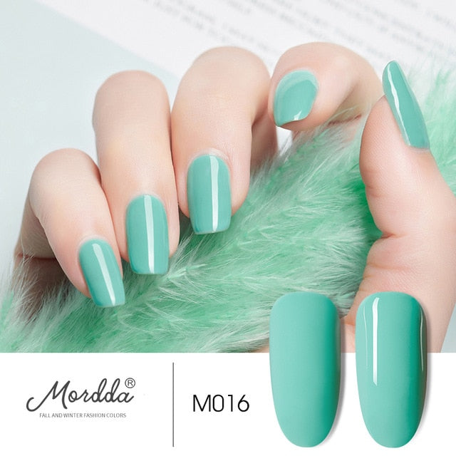 MORDDA 8 ML Gel Polish UV LED Nail Varnish For Manicure 60 Colors Gel Lacquer Semi Permanent Gel Paint Nail Art DIY Design Tools