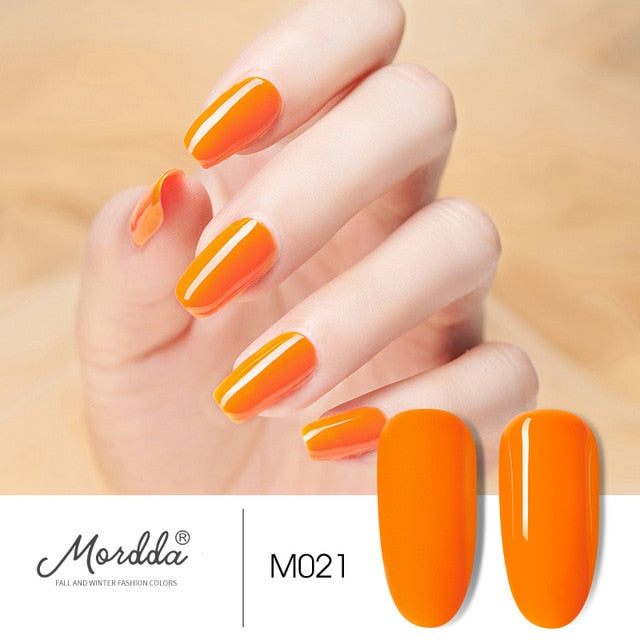MORDDA 8 ML Gel Polish UV LED Nail Varnish For Manicure 60 Colors Gel Lacquer Semi Permanent Gel Paint Nail Art DIY Design Tools