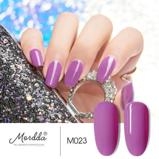 MORDDA 8 ML Gel Polish UV LED Nail Varnish For Manicure 60 Colors Gel Lacquer Semi Permanent Gel Paint Nail Art DIY Design Tools