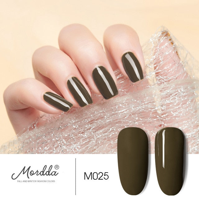 MORDDA 8 ML Gel Polish UV LED Nail Varnish For Manicure 60 Colors Gel Lacquer Semi Permanent Gel Paint Nail Art DIY Design Tools