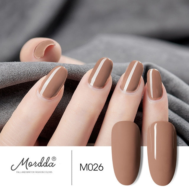 MORDDA 8 ML Gel Polish UV LED Nail Varnish For Manicure 60 Colors Gel Lacquer Semi Permanent Gel Paint Nail Art DIY Design Tools