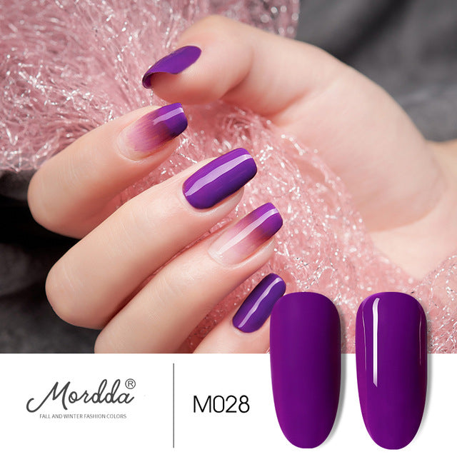 MORDDA 8 ML Gel Polish UV LED Nail Varnish For Manicure 60 Colors Gel Lacquer Semi Permanent Gel Paint Nail Art DIY Design Tools