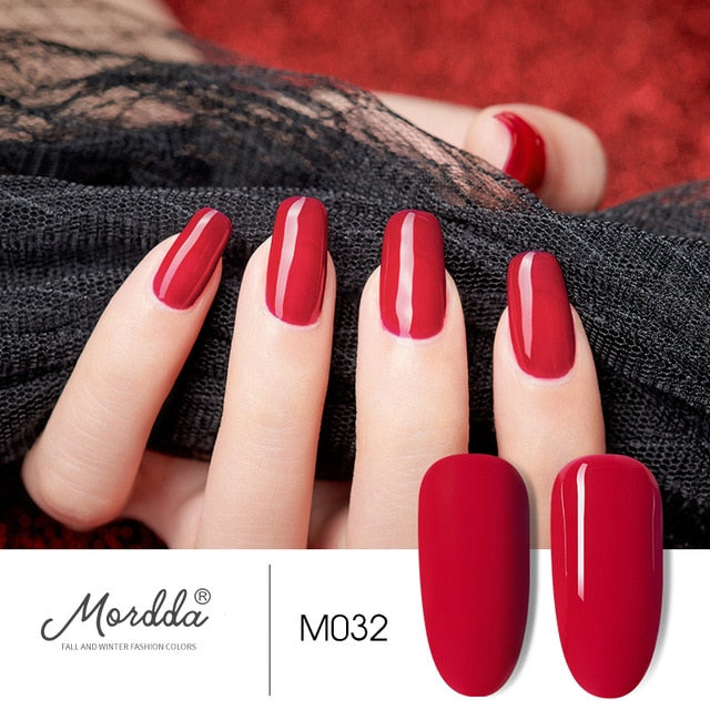 MORDDA 8 ML Gel Polish UV LED Nail Varnish For Manicure 60 Colors Gel Lacquer Semi Permanent Gel Paint Nail Art DIY Design Tools