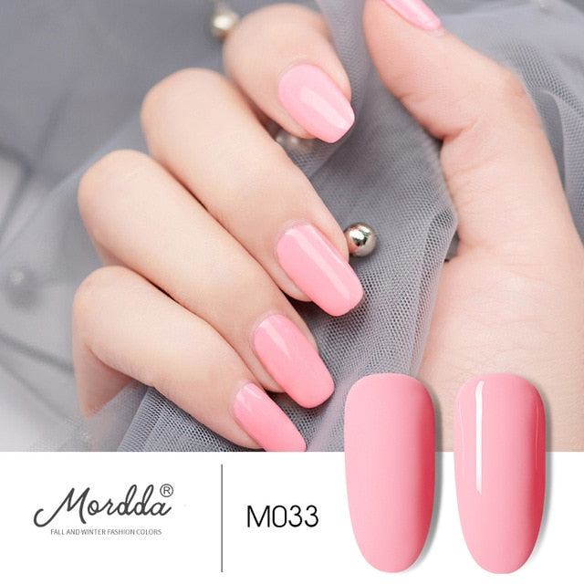 MORDDA 8 ML Gel Polish UV LED Nail Varnish For Manicure 60 Colors Gel Lacquer Semi Permanent Gel Paint Nail Art DIY Design Tools