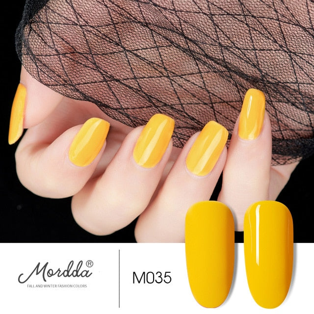 MORDDA 8 ML Gel Polish UV LED Nail Varnish For Manicure 60 Colors Gel Lacquer Semi Permanent Gel Paint Nail Art DIY Design Tools