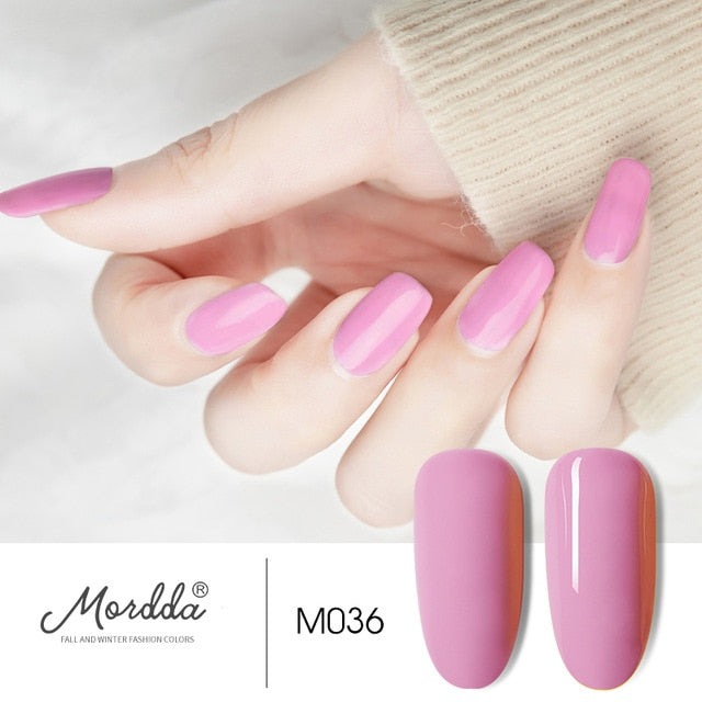 MORDDA 8 ML Gel Polish UV LED Nail Varnish For Manicure 60 Colors Gel Lacquer Semi Permanent Gel Paint Nail Art DIY Design Tools
