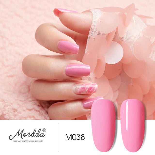 MORDDA 8 ML Gel Polish UV LED Nail Varnish For Manicure 60 Colors Gel Lacquer Semi Permanent Gel Paint Nail Art DIY Design Tools