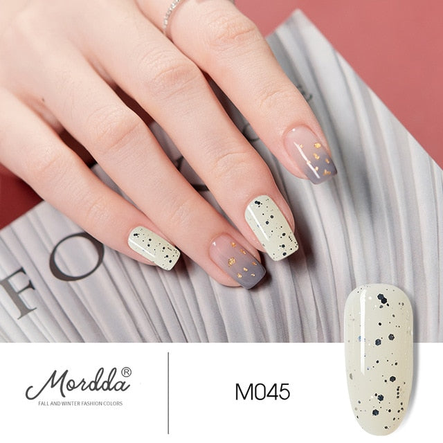 MORDDA 8 ML Gel Polish UV LED Nail Varnish For Manicure 60 Colors Gel Lacquer Semi Permanent Gel Paint Nail Art DIY Design Tools