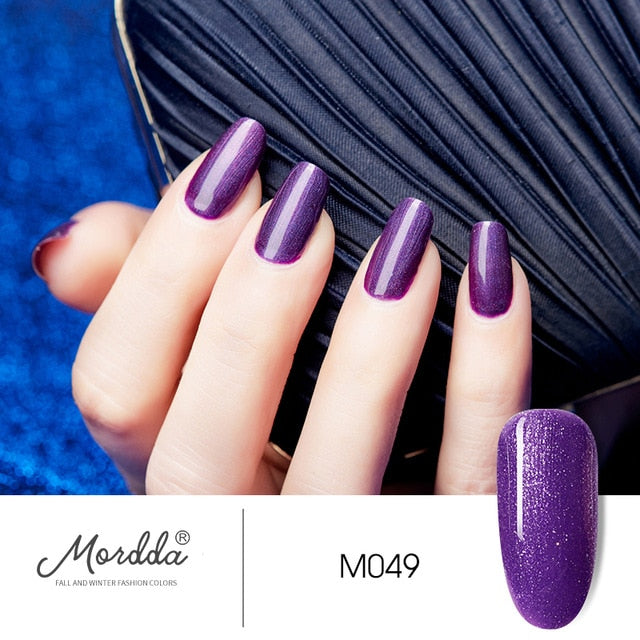 MORDDA 8 ML Gel Polish UV LED Nail Varnish For Manicure 60 Colors Gel Lacquer Semi Permanent Gel Paint Nail Art DIY Design Tools