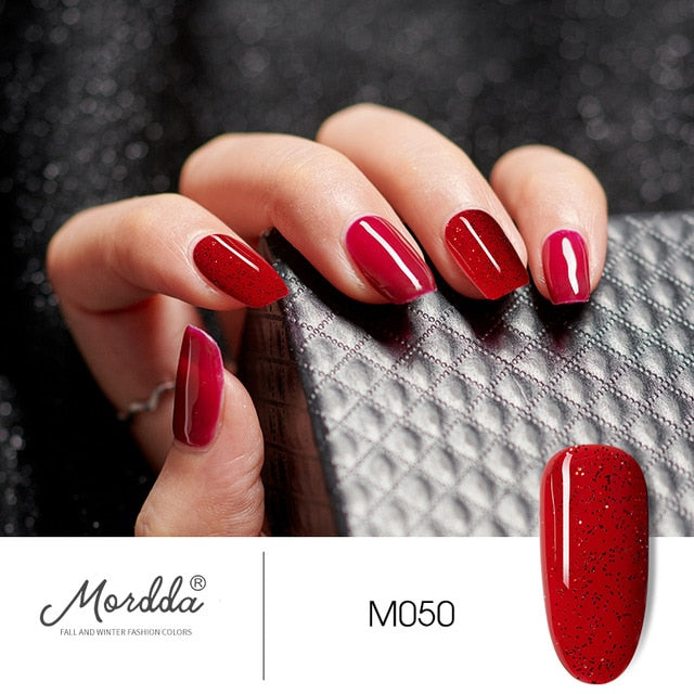 MORDDA 8 ML Gel Polish UV LED Nail Varnish For Manicure 60 Colors Gel Lacquer Semi Permanent Gel Paint Nail Art DIY Design Tools