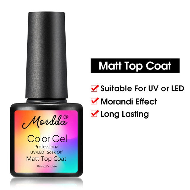 MORDDA 8 ML Gel Polish UV LED Nail Varnish For Manicure 60 Colors Gel Lacquer Semi Permanent Gel Paint Nail Art DIY Design Tools