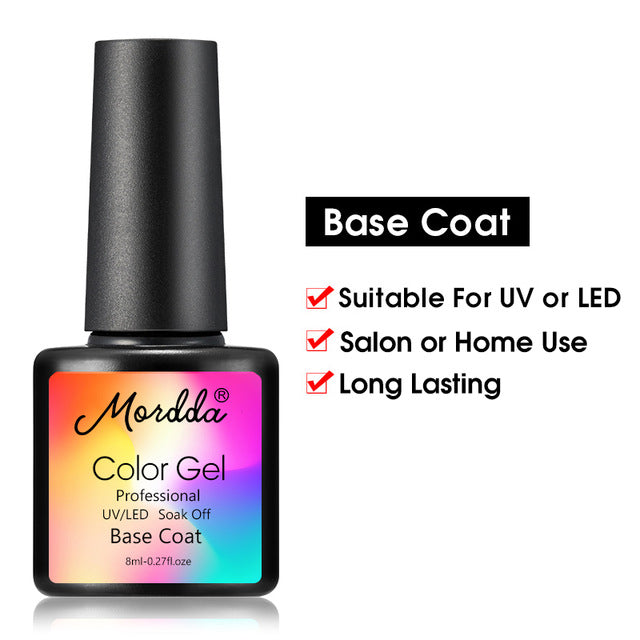 MORDDA 8 ML Gel Polish UV LED Nail Varnish For Manicure 60 Colors Gel Lacquer Semi Permanent Gel Paint Nail Art DIY Design Tools