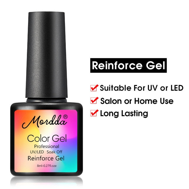 MORDDA 8 ML Gel Polish UV LED Nail Varnish For Manicure 60 Colors Gel Lacquer Semi Permanent Gel Paint Nail Art DIY Design Tools
