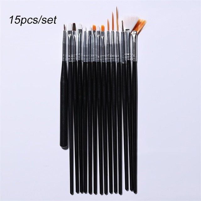 NICOLE DIARY UV Gel Brush Liner Painting Pen Acrylic Drawing Brush for Nails Gradient Rhinestone Handle  Nail Art Tool