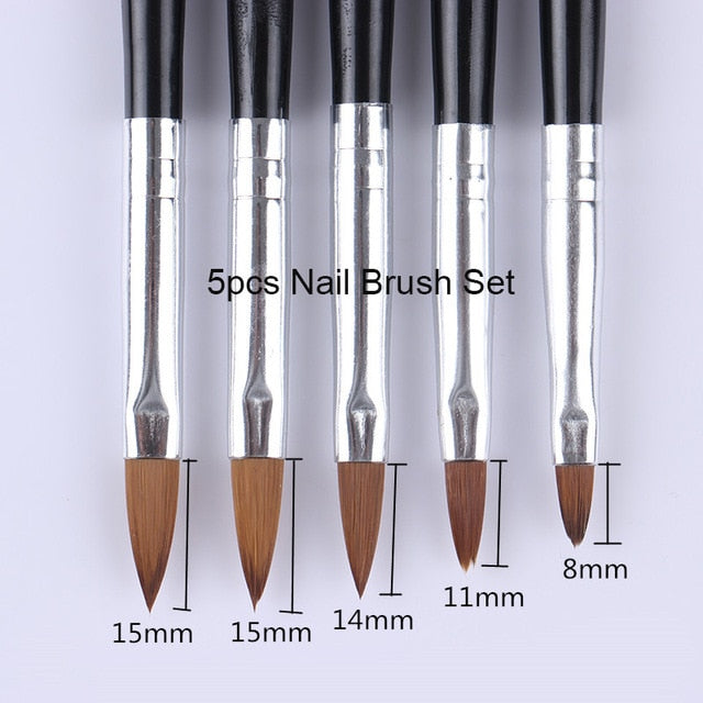 NICOLE DIARY UV Gel Brush Liner Painting Pen Acrylic Drawing Brush for Nails Gradient Rhinestone Handle  Nail Art Tool