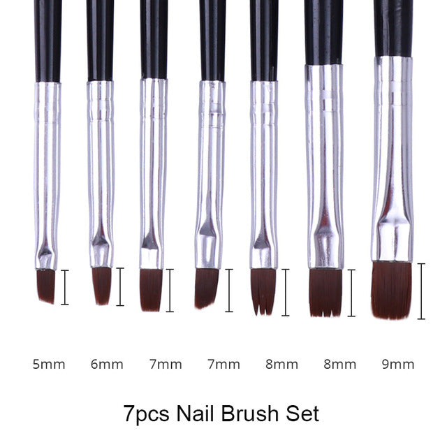 NICOLE DIARY UV Gel Brush Liner Painting Pen Acrylic Drawing Brush for Nails Gradient Rhinestone Handle  Nail Art Tool