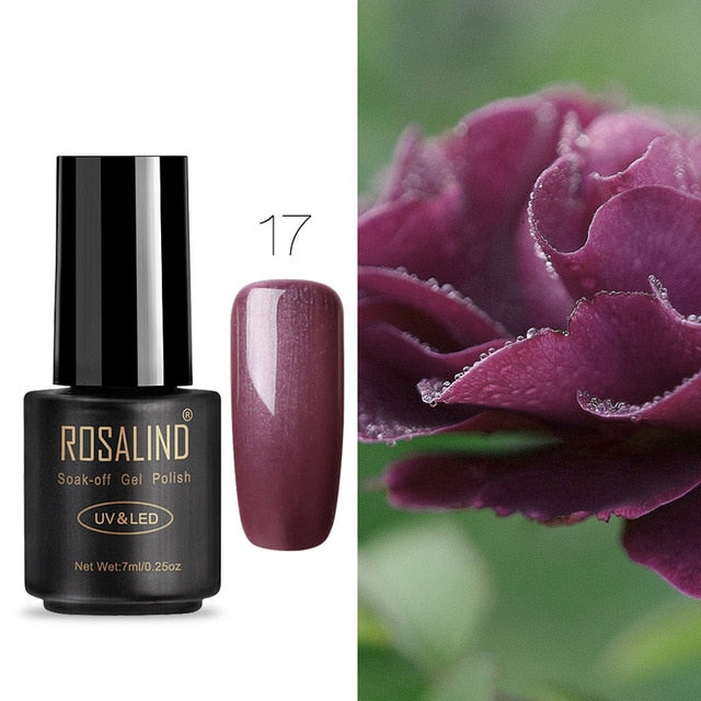 ROSALIND 7ML UV Gel Varnish Nail Polish Set For Manicure Gellak Semi Permanent Hybrid Nails Art Off Prime White gel nail polish